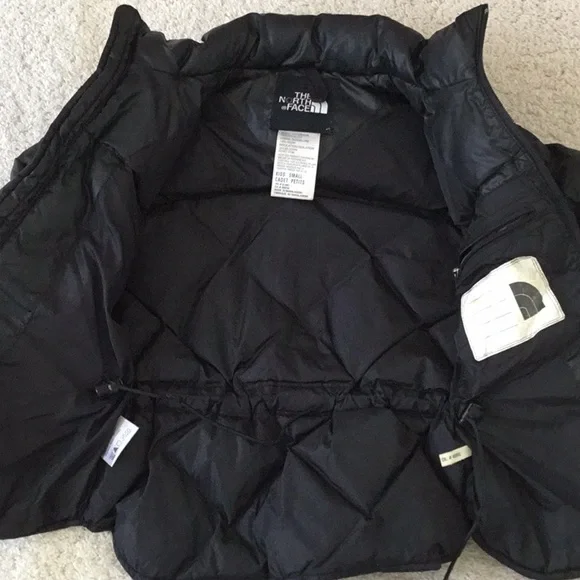 The North Face Kids Sz Small Black Puff Jacket Small Cinched Waist